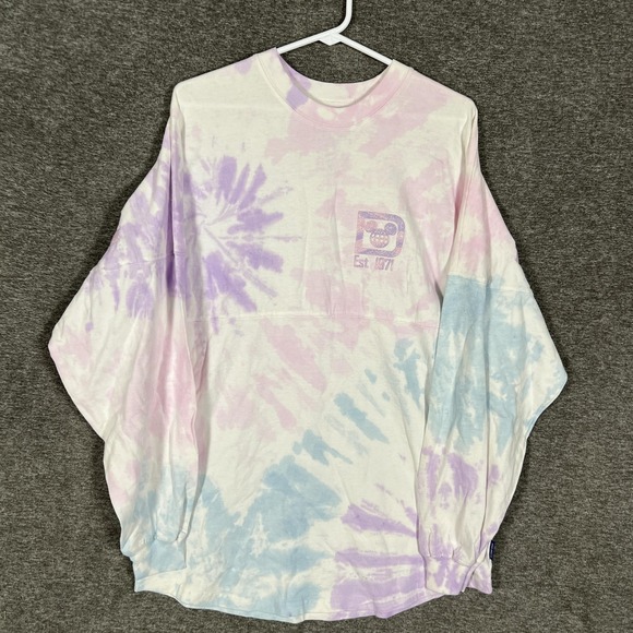 Disney Shirt Womens Medium Multicolor Walt Disney World Spirit Jersey Tie Dye - Picture 2 of 7